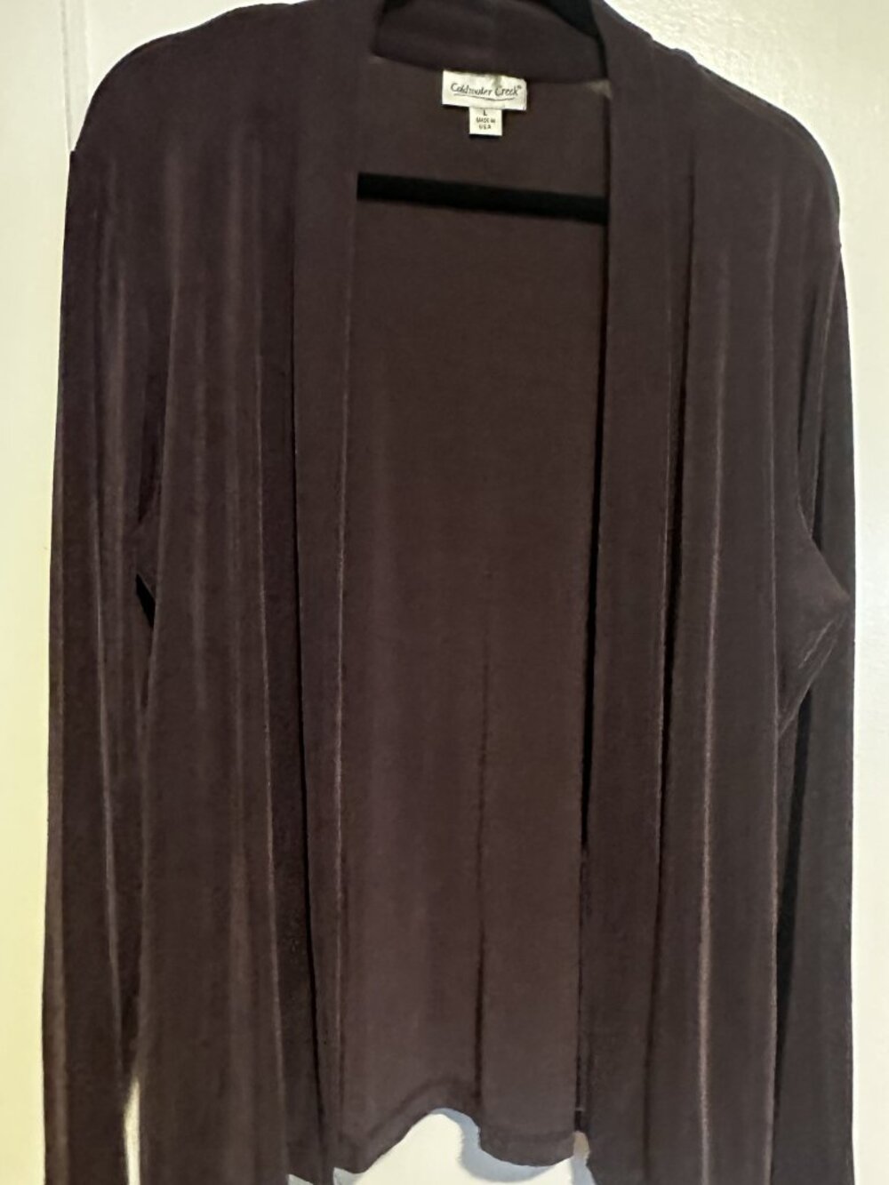Coldwater Creek Brown Open-Front Cardigan - Size L